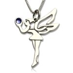 Fairy Birthstone Necklace for Little Girls