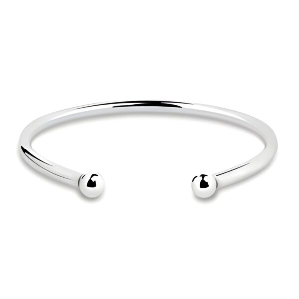 Personalized sterling silver bangle for cherished memories