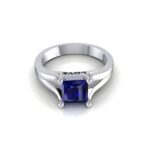 Embrace Eternal Love – Sterling Silver Princess Cut Birthstone Ring – For Your Cherished One - Image 2