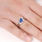 Celebrate Eternal Love – Engraved Heart Birthstone Ring – A Cherished Keepsake for Her - Image 4