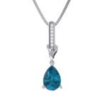 Drop-shaped birthstone necklace for a cherished keepsake