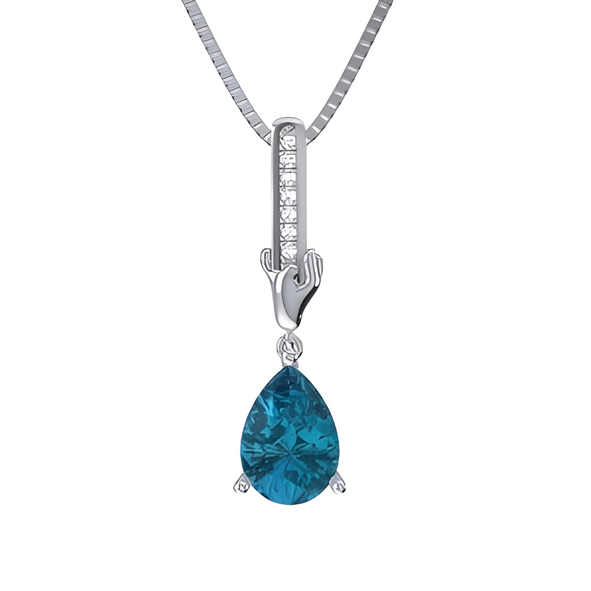 Drop-shaped birthstone necklace for a cherished keepsake