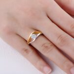 Embrace Radiance – Angel's Eye Two-Tone Gemstone Ring – A Cherished Token for Her Special Moments - Image 5