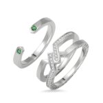 Embrace Eternal Love – Custom Birthstone Knot Ring – A Timeless Treasure for Her - Image 2
