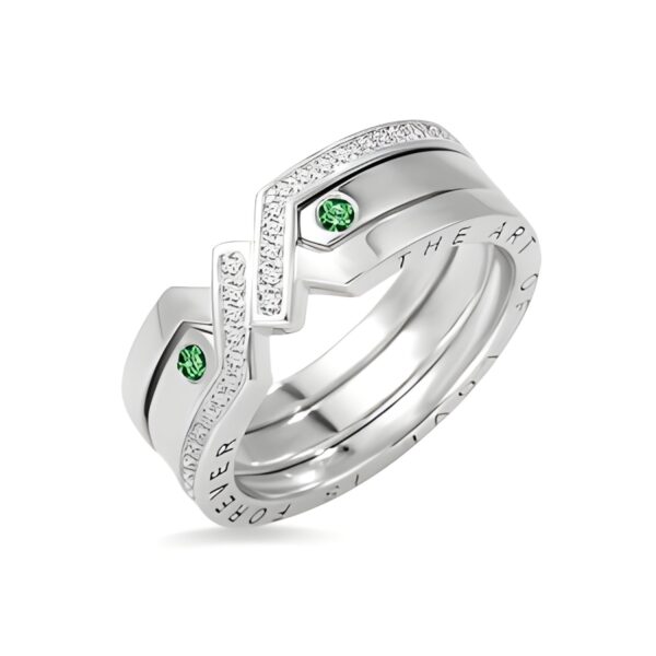 Custom birthstone knot ring for eternal love