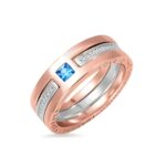 Celebrate Your Story – Two-Tone Birthstone Ring in Sterling Silver – A Treasured Gift for Her Special Moments - Image 2
