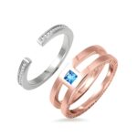 Celebrate Your Story – Two-Tone Birthstone Ring in Sterling Silver – A Treasured Gift for Her Special Moments - Image 5