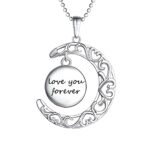 Embrace Her Light – Sterling Silver Moon & Zodiac Necklace – A Timeless Token for Your Beloved - Image 2