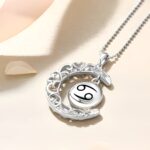 Embrace Her Light – Sterling Silver Moon & Zodiac Necklace – A Timeless Token for Your Beloved - Image 3