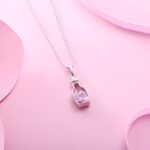 Carry Love's Whisper – Sterling Silver Birthstone Drift Bottle Necklace – A Timeless Treasure for Cherished Souls - Image 4