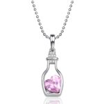 Sterling Silver Birthstone Necklace for cherished souls