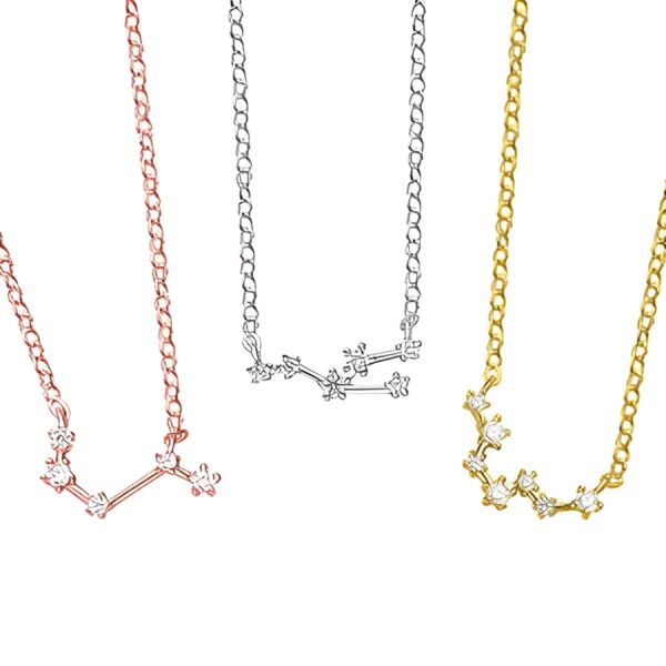 Crystal Zodiac Constellation Necklace capturing your celestial story