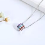 Embrace Your Loved Ones – Stackable Birthstone Ring Pendant Necklace – A Treasure for Cherished Women - Image 2