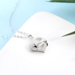 Embrace Love’s Sparkle – Heart-Shaped Gem Necklace – A Timeless Treasure for Her - Image 3