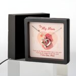 Engraved birthstone heart necklace symbolizing eternal love