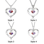 Twined Hearts of Love – Engraved Birthstone Necklace – For Cherished Couples and Timeless Bonds - Image 3