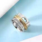Embrace Love’s Whirl – Engraved Heart Spinner Ring – A Tender Token for Her - Image 2
