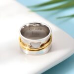 Embrace Love’s Whirl – Engraved Heart Spinner Ring – A Tender Token for Her - Image 3