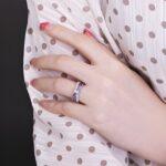 Carry Blessings Close – Engraved Sterling Silver Birthstone Cross-Finger Ring – For Her Special Moments - Image 4