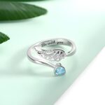 Forever by My Side – Angel Wing Birthstone Ring – A Promise of Eternal Protection and Love - Image 3