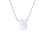 Embrace Timeless Elegance – Natural Opal Letter Necklace – A Cherished Keepsake for Loved Ones - Image 4