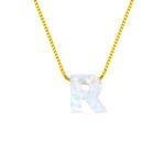 Embrace Timeless Elegance – Natural Opal Letter Necklace – A Cherished Keepsake for Loved Ones - Image 6