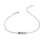 Birthstone sterling silver bracelet for meaningful moments