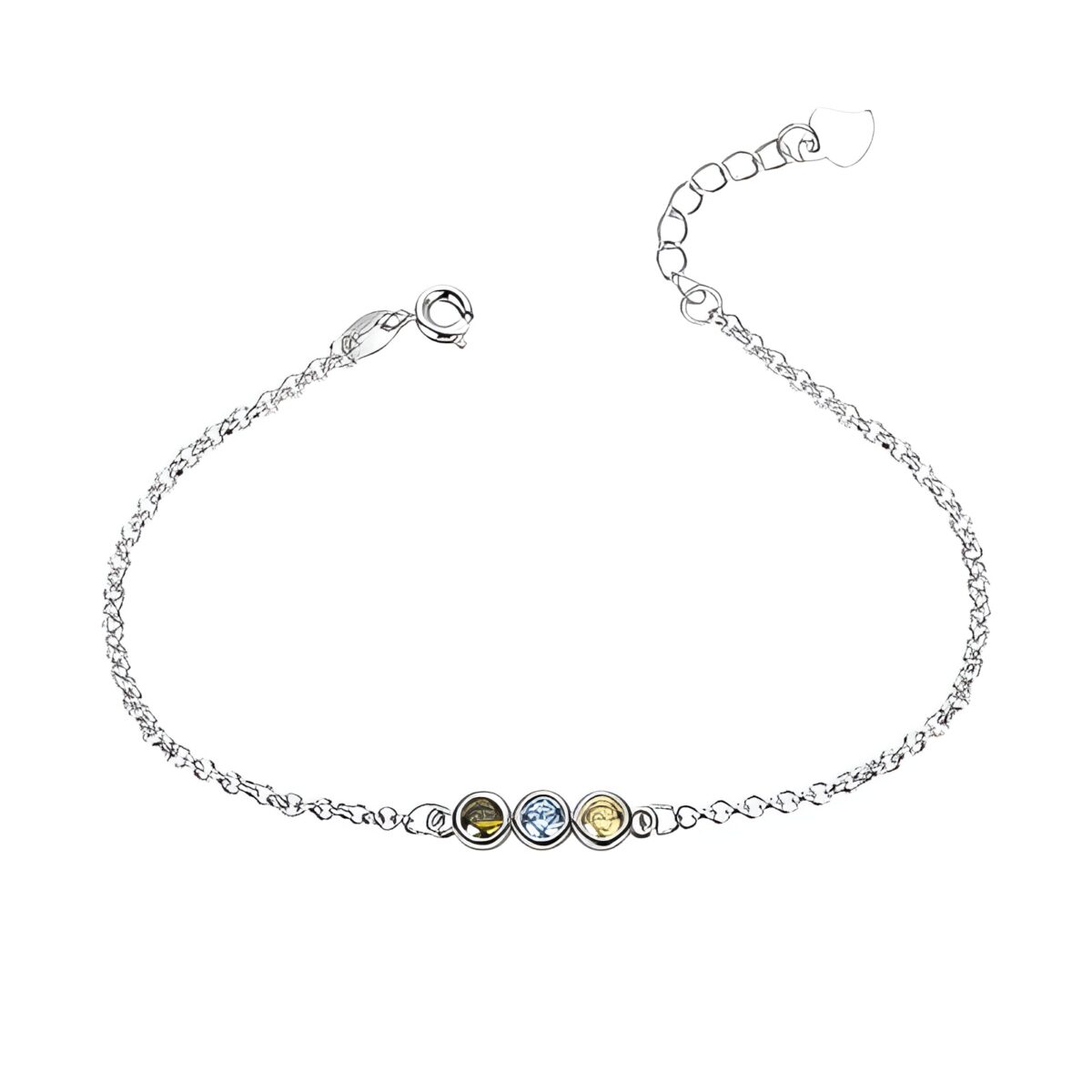 Birthstone sterling silver bracelet for meaningful moments