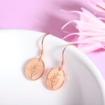 Embrace Your Story – Sterling Silver Birth Flower Earrings – A Tender Keepsake for Her - Image 3