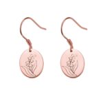 Sterling silver birth flower earrings for a personal touch