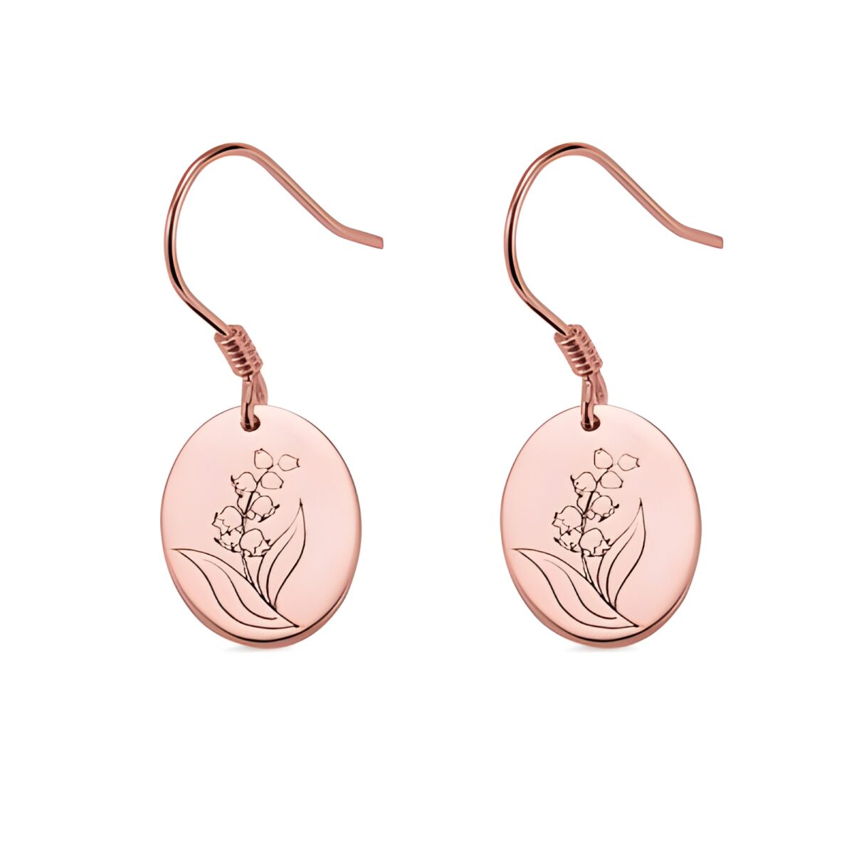 Sterling silver birth flower earrings for a personal touch