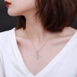 Carry Sunshine Within – Heart Necklace with Sunflower Charm – A Tender Gift for Your Loved One - Image 6