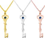 Unlock Endless Affection – Sterling Silver Name Necklace with Birthstone – A Cherished Gift for Her - Image 2