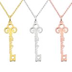 Personalized name necklace with birthstone for her