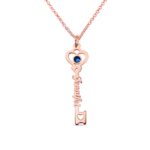 Unlock Her Heart – Dangle Birthstone Name Necklace – A Timeless Treasure for Her - Image 3