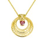 Custom name necklace with birthstone for cherished connections