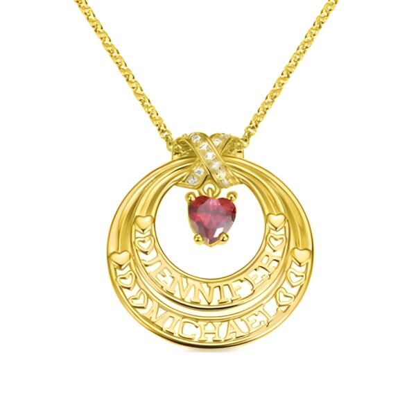 Custom name necklace with birthstone for cherished connections