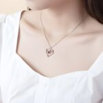 Embrace Two Hearts as One – Birthstone Heart Necklace – For the Beloved Soulmate - Image 7