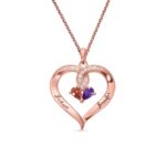 Embrace Eternal Love – Twisted Heart Birthstone Necklace – For Your Beloved on Special Moments - Image 3
