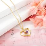 Embrace Eternal Love – Twisted Heart Birthstone Necklace – For Your Beloved on Special Moments - Image 5
