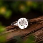 Embrace Your Roots – Family Tree Birthstone Signet Ring – A Timeless Tribute to Loved Ones - Image 4