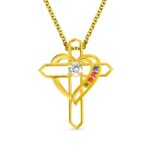 Custom birthstone necklace for family bonds