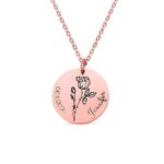 Embrace Your Story – Birth Month Flower Disc Necklace in Sterling Silver – A Cherished Keepsake for Every Soul - Image 3