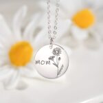Embrace Your Story – Birth Month Flower Disc Necklace in Sterling Silver – A Cherished Keepsake for Every Soul - Image 5