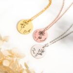 Embrace Your Story – Birth Month Flower Disc Necklace in Sterling Silver – A Cherished Keepsake for Every Soul - Image 6