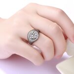 Embrace Your Story – Circle Monogram CZ Ring with Black Plating – A Timeless Tribute for Loved Ones - Image 5