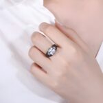 Embrace Bold Spirit – Birthstone Skull Ring in Black Silver – For Those Who Dare to Stand Out - Image 4