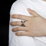 Embrace Eternal Bonds – X Shape Birthstone Ring – Celebrate Sisterhood and Love - Image 4