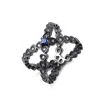 X Shape Birthstone Ring for Sisterhood