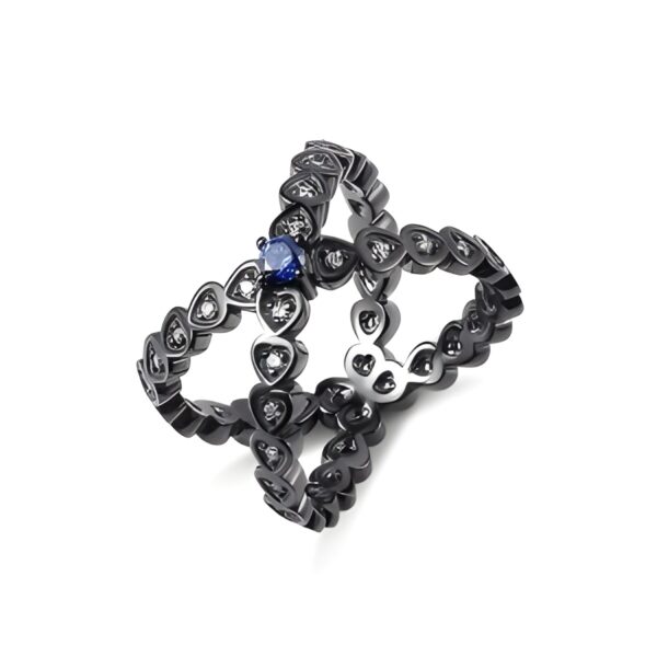 X Shape Birthstone Ring for Sisterhood